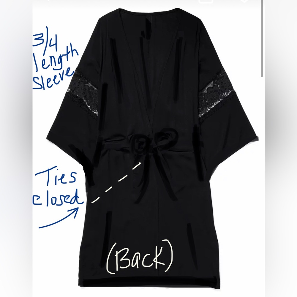 Adore me, kimono style robe with tie closure